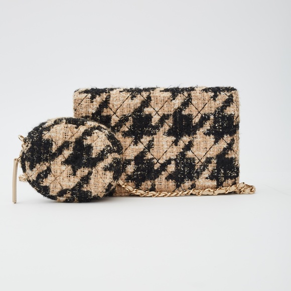 CHANEL TWEED SHEARLING WALLET ON A CHAIN WOC CROSSBODY BAG 2019 - Picture 2 of 8